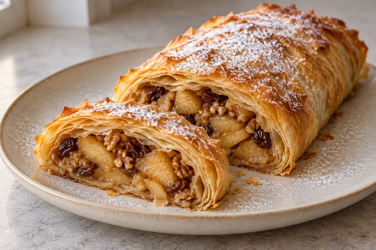 Apple Strudel in Phyllo Dough