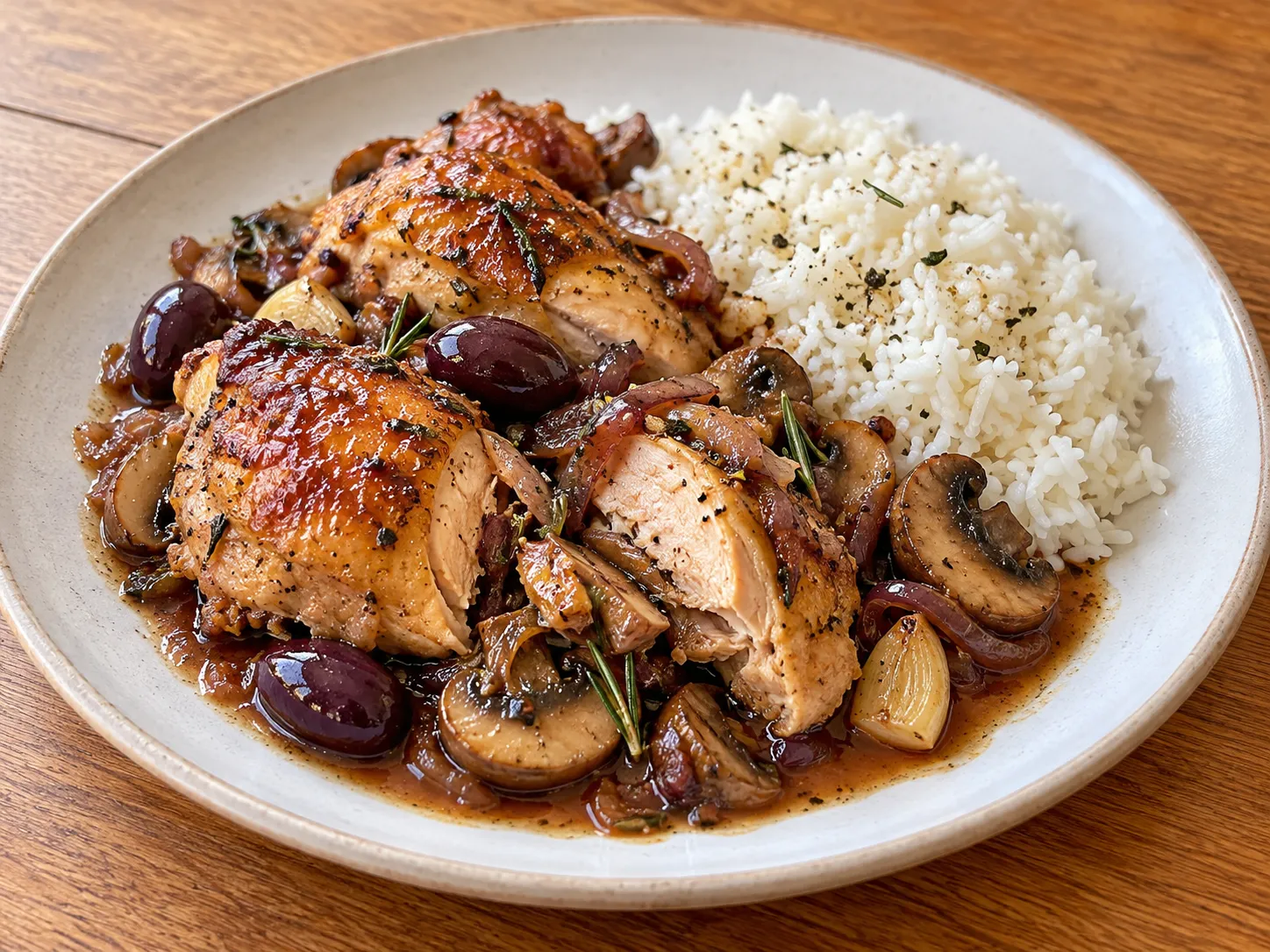 Chicken with Olives and Rosemary