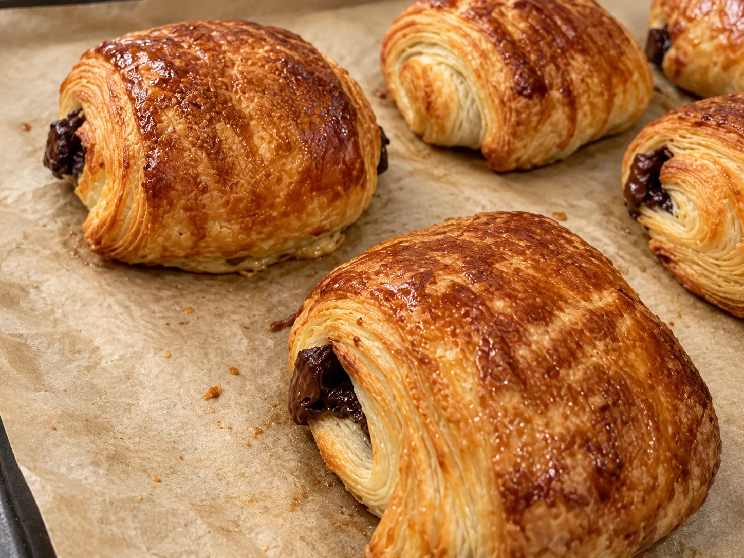 Real Chocolate Croissants from Scratch
