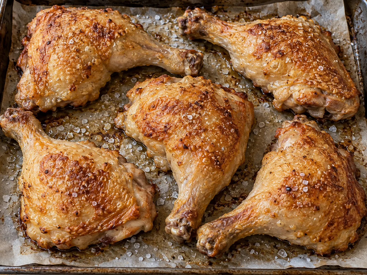Chicken Roasted on Coarse Salt